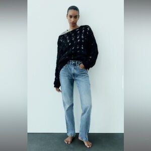 NWT! Zara TRF Straight Leg Jeans With High Waist